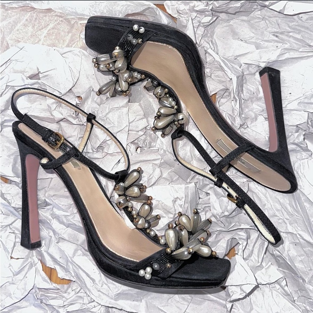 prada pearl heels
